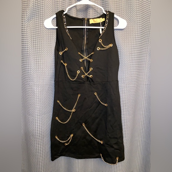 Lizette Collection Grunge Chain Mini Dress - Picture 1 of 2